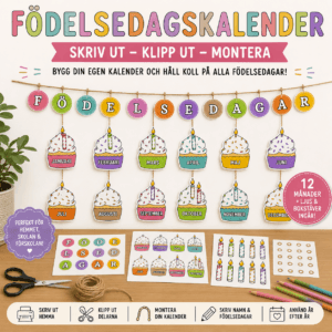 Födelsedagskalender – Bygg din egen kalender