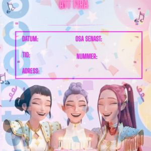 Inbjudnings kort Kpop